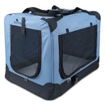 Jaula De Loneta 49X34X34Cm Azul Piedra Y Negro
