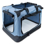 Jaula De Loneta 49X34X34Cm Azul Piedra Y Negro
