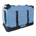 Jaula De Loneta 49X34X34Cm Azul Piedra Y Negro