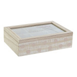 Caja para Infusiones DKD Home Decor Cristal MDF (24 x 16,5 x 7 cm)