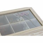Caja para Infusiones DKD Home Decor Cristal MDF (24 x 16,5 x 7 cm)