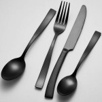 Cubertería Arthur Martin AM5136 Negro Acero Inoxidable 24 Piezas