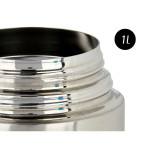 Termo para Alimentos Kinvara Acero Negro Metal Polipropileno 1 L 11,5 x 19,5 x 11,5 cm