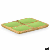 Bandeja con Compartimentos MALI-991 G Verde 31 x 3 x 3 cm (6 Unidades)