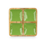 Bandeja con Compartimentos MALI-991 G Verde 31 x 3 x 3 cm (6 Unidades)