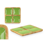 Bandeja con Compartimentos MALI-991 G Verde 31 x 3 x 3 cm (6 Unidades)