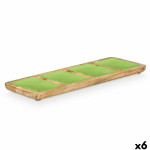 Bandeja con Compartimentos MALI-941 G Verde 46 x 3 x 17 cm (6 Unidades)