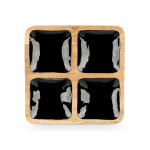 Bandeja con Compartimentos MALI-991 B Negro 31 x 3 x 31 cm (6 Unidades)