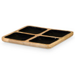 Bandeja con Compartimentos MALI-991 B Negro 31 x 3 x 31 cm (6 Unidades)