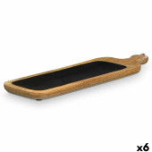 Bandeja de Aperitivos MALI-798 B Negro 50,7 x 3 x 14 cm (6 Unidades)