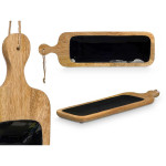Bandeja de Aperitivos MALI-798 B Negro 50,7 x 3 x 14 cm (6 Unidades)