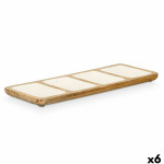 Bandeja con Compartimentos MALI941 W Blanco 46 x 3 x 17 cm (6 Unidades)
