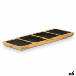 Bandeja con Compartimentos MALI-941 B Negro 46 x 3 x 17 cm (6 Unidades)