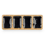 Bandeja con Compartimentos MALI-941 B Negro 46 x 3 x 17 cm (6 Unidades)