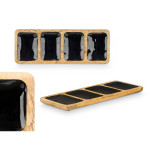 Bandeja con Compartimentos MALI-941 B Negro 46 x 3 x 17 cm (6 Unidades)