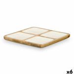 Bandeja con Compartimentos MALI-991 W Blanco 29,5 x 3 x 29,5 cm (6 Unidades)