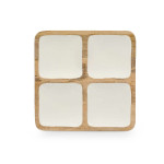 Bandeja con Compartimentos MALI-991 W Blanco 29,5 x 3 x 29,5 cm (6 Unidades)