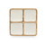 Bandeja con Compartimentos MALI-991 W Blanco 29,5 x 3 x 29,5 cm (6 Unidades)