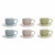 Juego de Café DKD Home Decor Azul Verde Rosa Metal Dolomita 180 ml Floral
