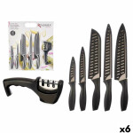 Set de Cuchillos Kinvara Negro Acero Inoxidable Polipropileno Afilador de Cuchillos (6 Unidades)