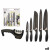 Set de Cuchillos Kinvara Negro Acero Inoxidable Polipropileno Afilador de Cuchillos (6 Unidades)