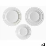 Set de Vajilla Vivalto F-LGCP105-75-85 Blanco Vidrio opalino (2 Unidades)