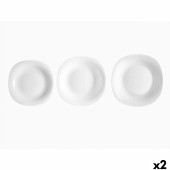 Set de Vajilla Vivalto F-LFP95-85-90 Blanco Vidrio opalino (2 Unidades)