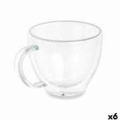 Taza de café y té Vivalto Transparente Vidrio de Borosilicato 140 ml (6 Unidades)