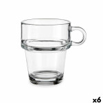 Taza de café y té Vivalto Transparente Vidrio 270 ml (6 Unidades)