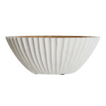 Ensaladera DKD Home Decor Blanco Natural Madera de mango 30 x 30 x 12 cm