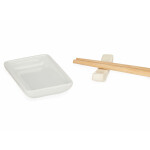 Set de Sushi Kinvara Blanco Bambú Porcelana 27,5 x 2,5 x 20,5 cm 19,5 x 2,5 x 26,5 cm (12 Piezas) (6 Unidades)