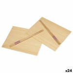 Set de Sushi Kinvara Madera Bambú 24 x 18 cm 24 x 0,5 x 0,5 cm 4,5 x 24 x 2,5 cm (24 Unidades)