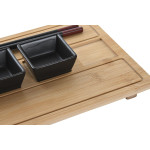 Set de Sushi DKD Home Decor Natural Negro Bambú Gres Oriental