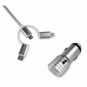 Cargador de Coche USB Universal + Cable USB-C Subblim SUB-CHG-4CC001