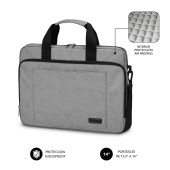 Maletín para Portátil Subblim SUBLB4APLB01 Gris 14"