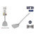 Espátula para Plancha Quttin Silicona Acero Inoxidable Acero