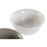 Cuenco DKD Home Decor Blanco Gris Porcelana Vintage 12,5 x 12,5 x 6,5 cm 2 Piezas