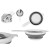 Colador Kinvara CK15588-16 Blanco Gris Polipropileno TPR 33,5 x 20 x 8 cm 20 x 33,5 x 3,5 cm (6 Unidades)
