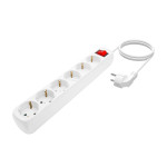 Regleta Enchufes 6 Tomas con Interruptor Aisens A154-0535 Blanco (1,4 m)