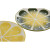 Plato Llano Home ESPRIT Amarillo Verde Gres Limón 22,5 x 22,5 x 2,5 cm (2 Unidades)
