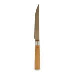 Cuchillo de Cocina Kinvara KT116042D Marrón Plateado Bambú Acero Inoxidable 2 x 24 x 2 cm