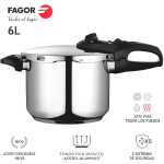 Olla Express Fagor DUO Acero Inoxidable 18/10 6 L