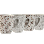 Juego de 4 Tazas Mug Home ESPRIT Marrón Beige Flores 340 ml