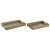 Juego de Bandejas Home ESPRIT Azul Natural Madera de mango 43,5 x 27 x 5,5 cm (2 Unidades)