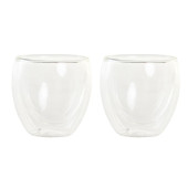 Set de Vasos DKD Home Decor Transparente Cristal Vidrio de Borosilicato 100 ml 2 Piezas