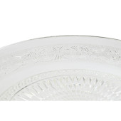 Plato Llano Home ESPRIT Transparente Cristal 33 x 33 x 9,4 cm