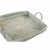 Juego de Bandejas DKD Home Decor Blanco Turquesa Natural 48 x 38 x 15 cm (2 Unidades)