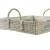 Juego de Bandejas DKD Home Decor Blanco Turquesa Natural 48 x 38 x 15 cm (2 Unidades)