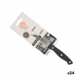 Cuchillo Pelador MasterChef Negro Plateado Acero Inoxidable 7 cm (24 Unidades)