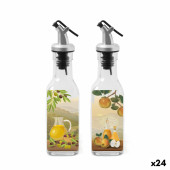 Set para Aliñar Anna Transparente Plateado Vidrio ABS 170 ml 5 x 5 x 20 cm 2 Piezas (24 Unidades)